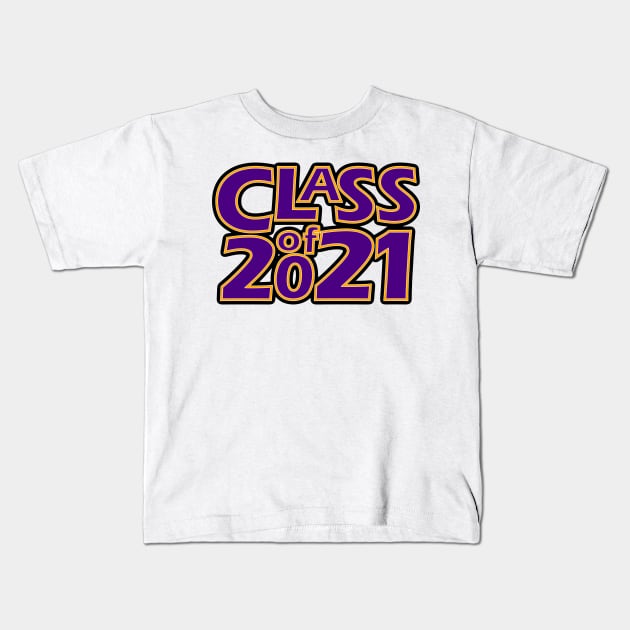 Grad Class of 2021 Kids T-Shirt by gkillerb